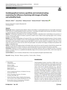 Autobiographical memory specificity and restrained eating: examining ...