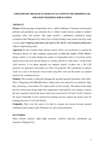 A preliminary mechanical design evaluation of the Wikispeed car: for ...